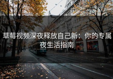 草莓视频深夜释放自己新：你的专属夜生活指南