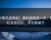 今晚风波再起！黑料网惊现八卦，网红无奈回应：评论数破万