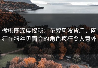 微密圈深度揭秘：花絮风波背后，网红在粉丝见面会的角色疯狂令人意外
