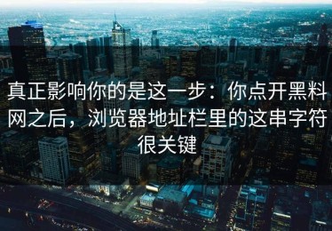 真正影响你的是这一步：你点开黑料网之后，浏览器地址栏里的这串字符很关键