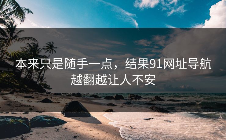 本来只是随手一点，结果91网址导航越翻越让人不安