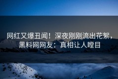 网红又爆丑闻！深夜刚刚流出花絮，黑料网网友：真相让人瞠目