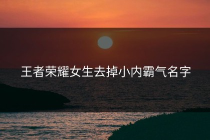 王者荣耀女生去掉小内霸气名字