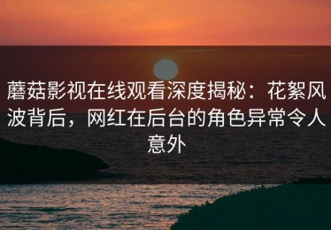 蘑菇影视在线观看深度揭秘：花絮风波背后，网红在后台的角色异常令人意外